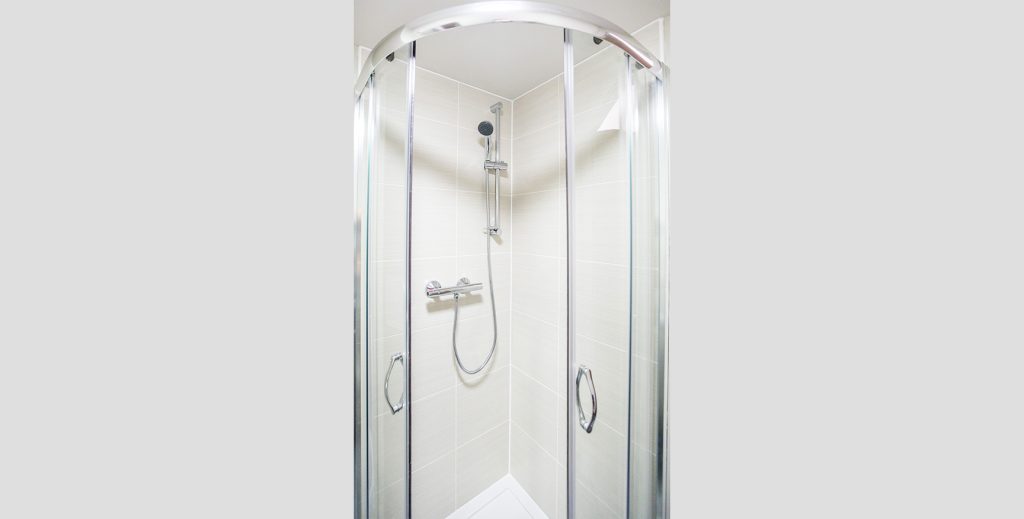 View of modern shower