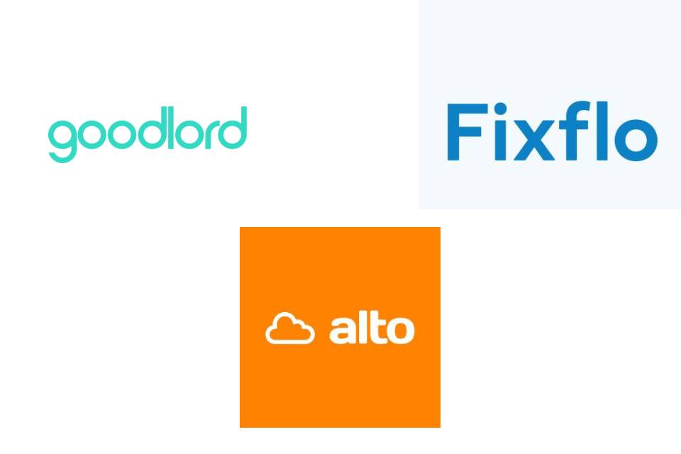 Logo images of Goodlord, Fixflo and Alto