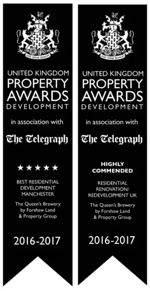 Award for Best Residential Development in Manchester and Highly commended Redevelopment 2016 - 2017
