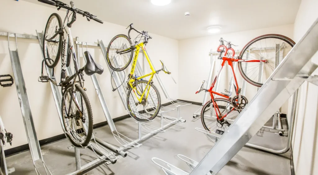 Bike storage racks for student bikes
